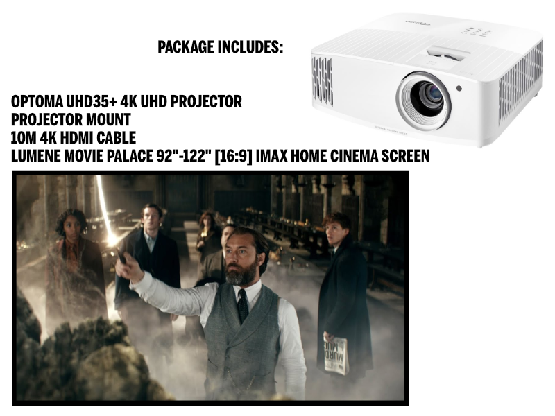 OPTOMA UHD35+ / SCREEN / 10M HDMI | RIO PROJECTOR PACK 1
