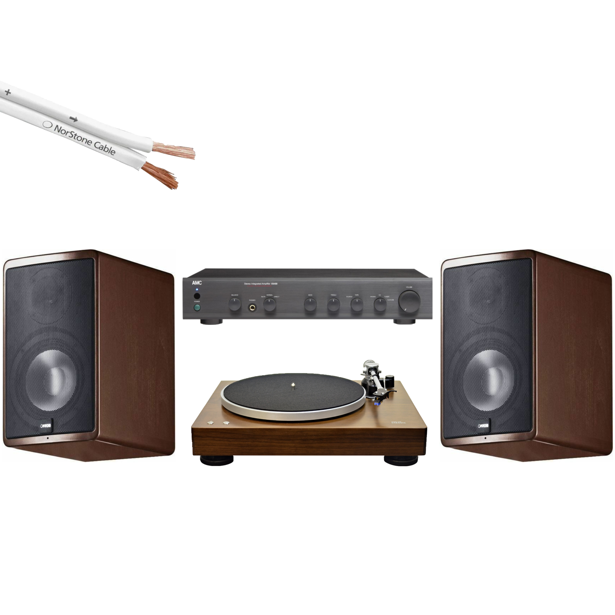 CANTON ERGO 620 / AMC XIA50 / MUSIC HALL CLASSIC / 4m x NORSTONE SPEAKER CABLE | RIO HIFI PACKS