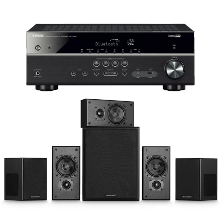 M&K SOUND MOVIE PACK 5.1 SPEAKER PACK + YAMAHA RX-V385 AV RECEIVER | RIO PACK