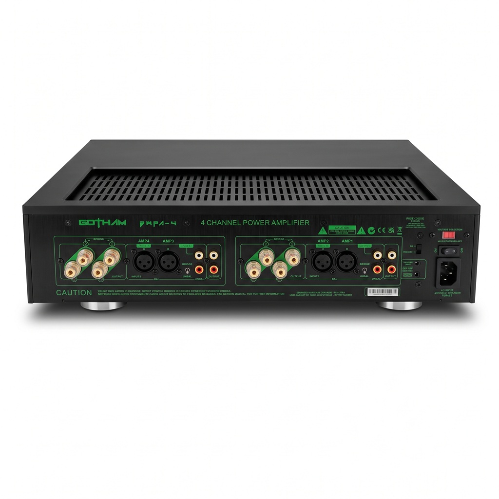 GOTHAM AUDIO 4 CHANNEL CLASS A/B POWER AMPLIFIER BWPA - 4 | GOTHAM AUDIO - Image 2