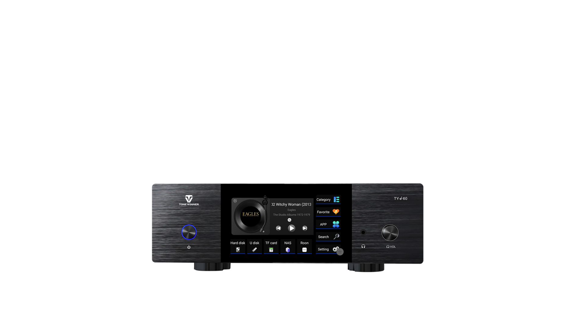 TONEWINNER TY-i60 - HIGH END AUDIO STREAMER 768KHZ 32BIT BLACK | TONEWINNER