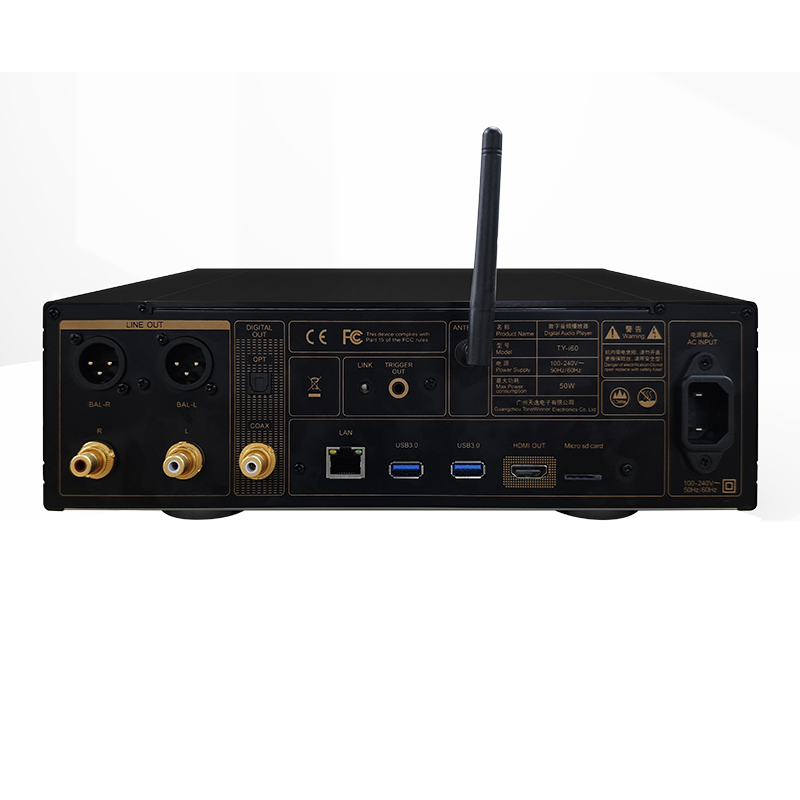 TONEWINNER TY-i60 - HIGH END AUDIO STREAMER 768KHZ 32BIT BLACK | TONEWINNER - Image 3