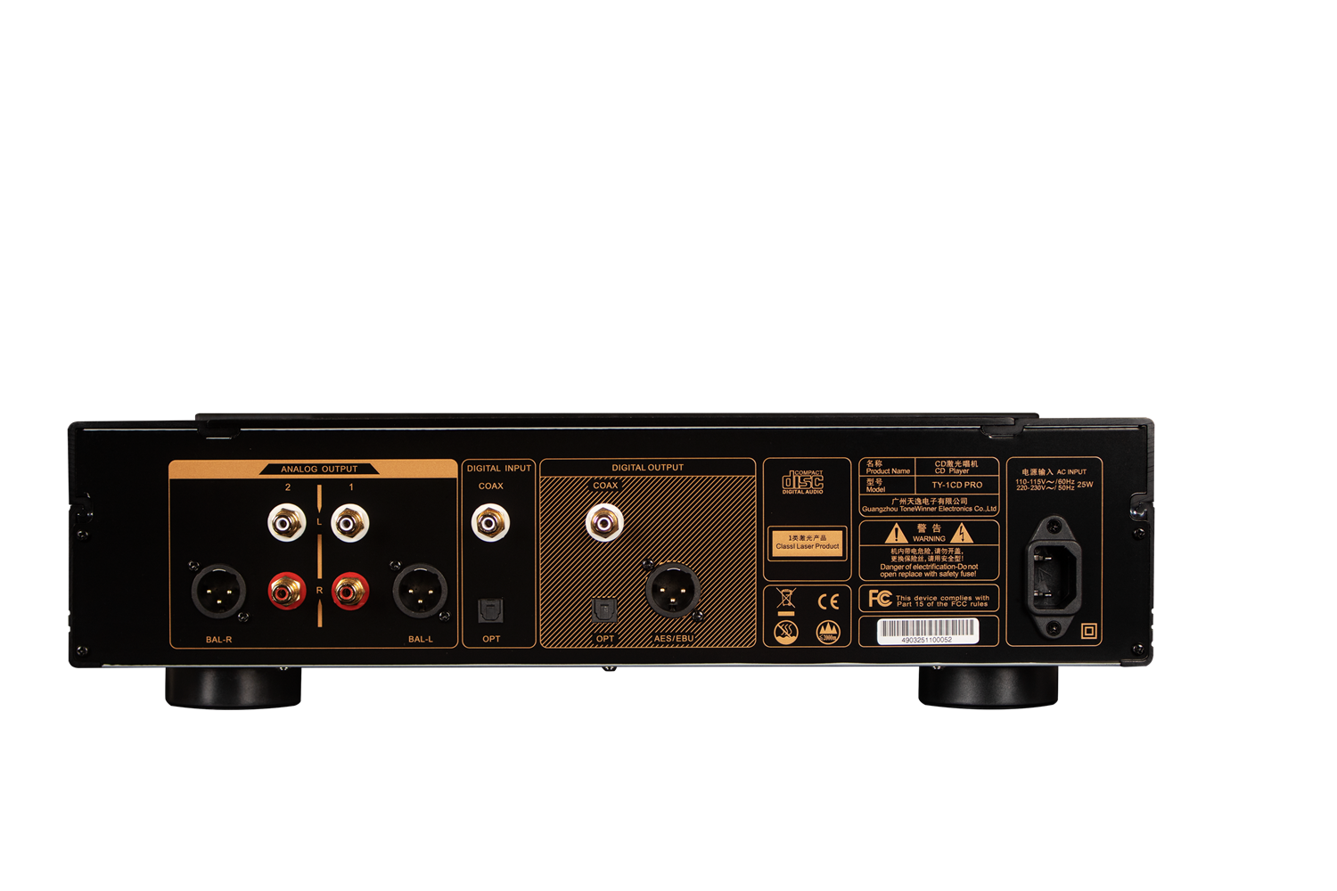 TONEWINNER TY-1CD PRO - HIGH END CD PLAYER 768KHZ 32BIT BLACK | TONEWINNER - Image 3